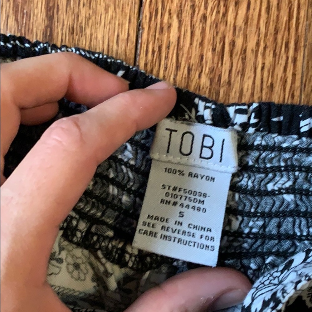 Black Boho Wide Leg Pants - Picture 2 of 4
